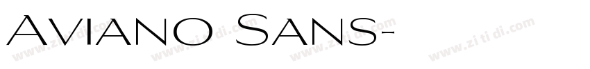 Aviano Sans字体转换